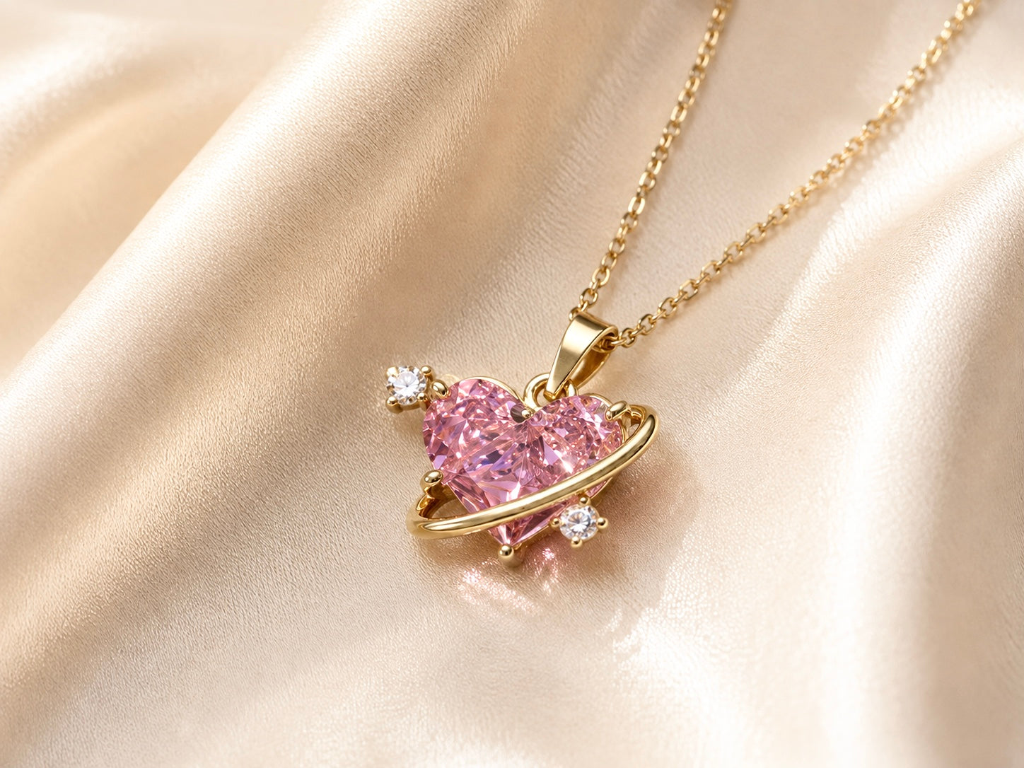 Celestial Pink Orbit Necklace