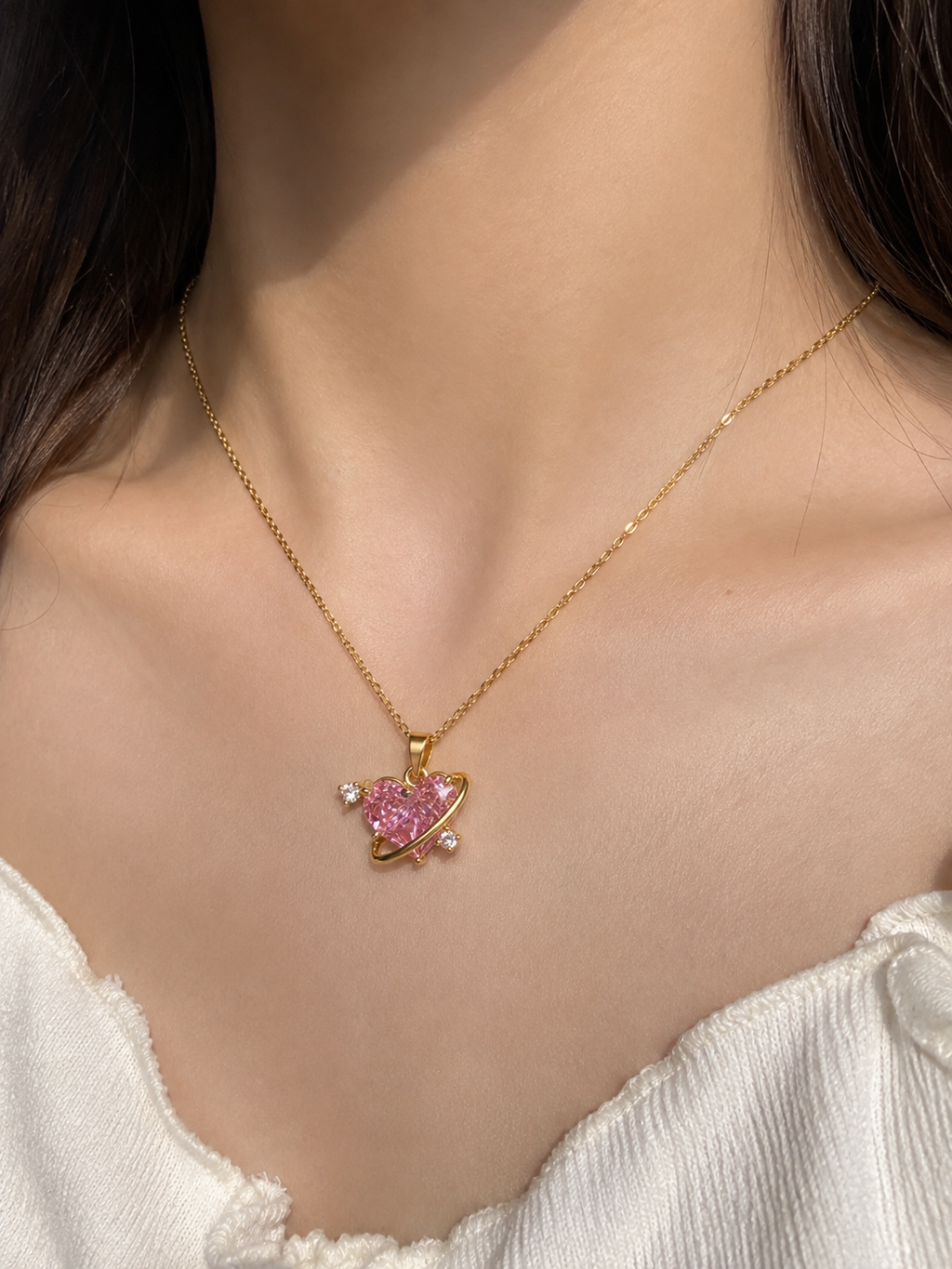 Celestial Pink Orbit Necklace