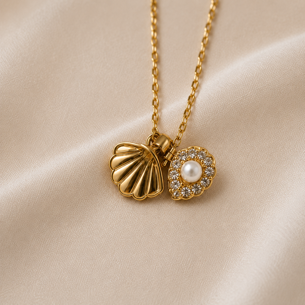 Hidden Pearl Shell Necklace