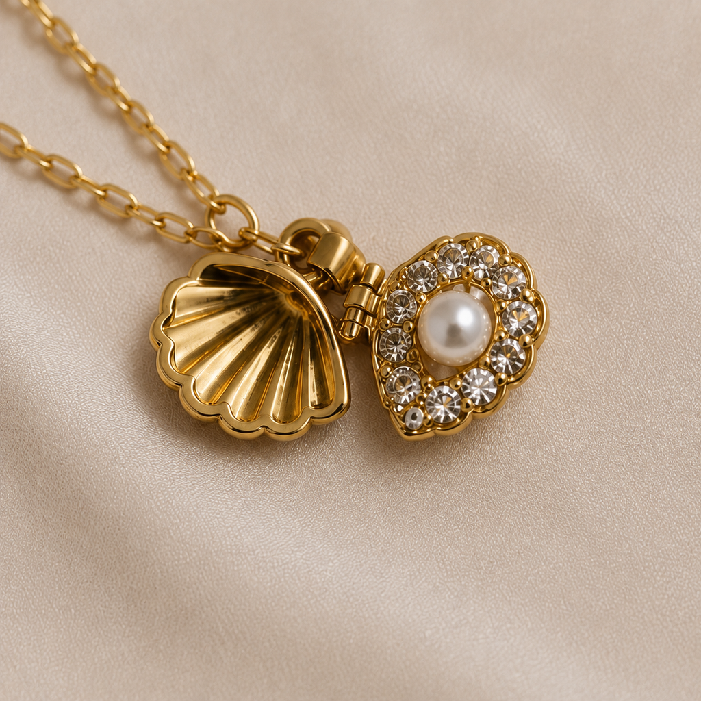 Hidden Pearl Shell Necklace